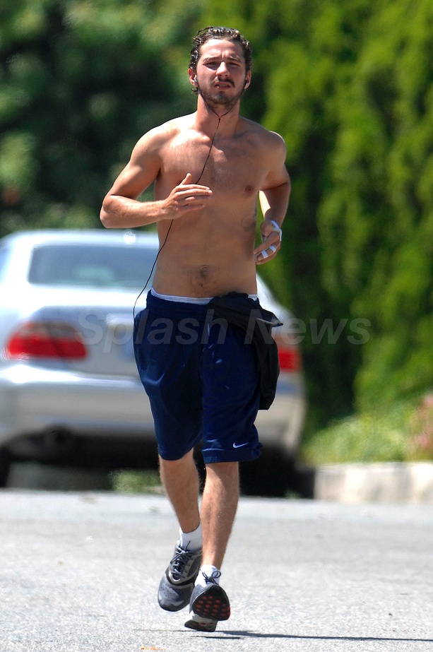 A Shirtless Shia Gets Buff