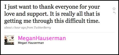 Megan Hauserman Thanks Fans For Support