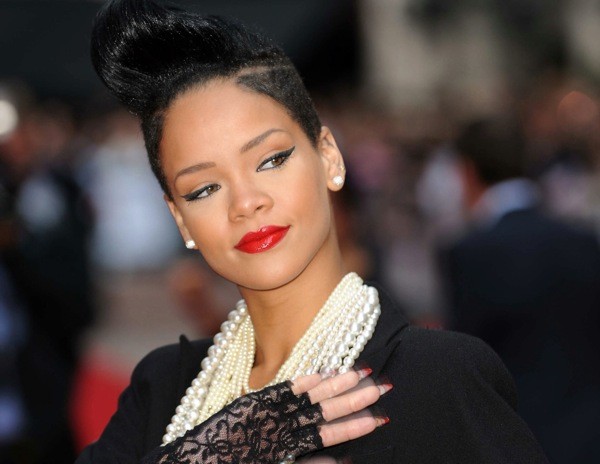 Rihanna Working on a Drum and Bass Track