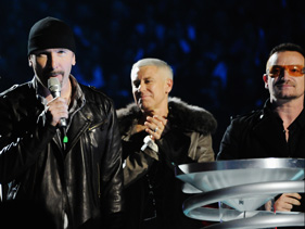 U2 Commemorate Fall Of Berlin Wall At MTV Europe Music Awards