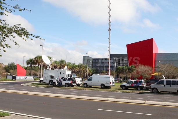 Press Swarm Orlando Hospital For More Woods Drama