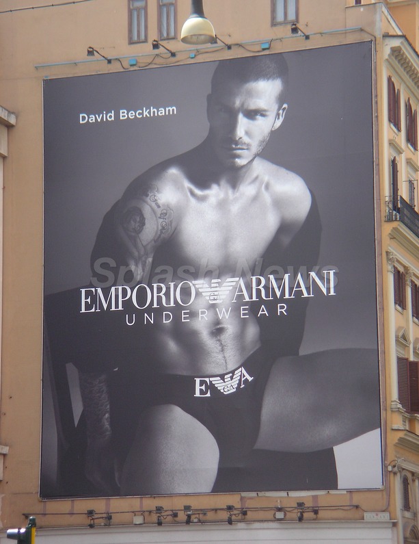 David Beckham’s Billboards Make Him Blush