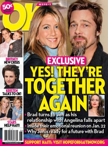 Brad Pitt and Jennifer Aniston: Back Together (Tabloids Unanimously Declare)!