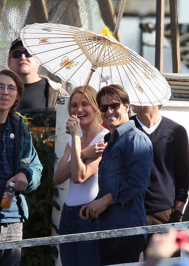 Tom Cruise And Cameron Diaz On Set