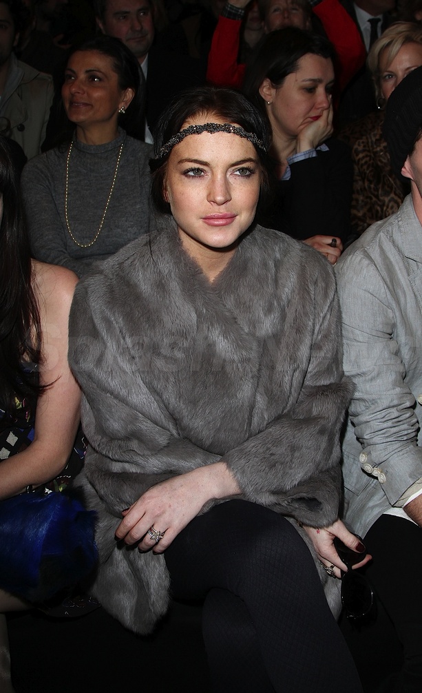 Lindsay Bundles Up For Kenzo