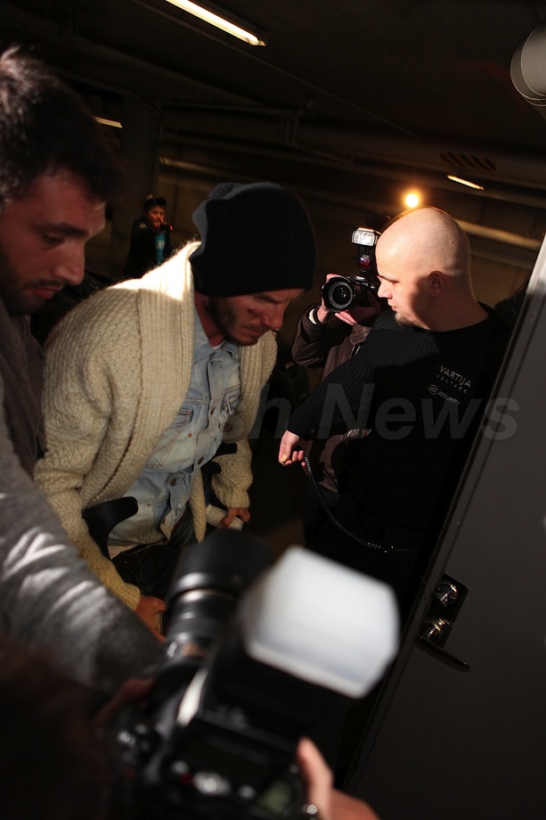 David Beckham Arrives At Hospital To Get Fixed