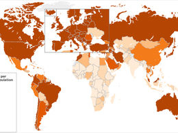 Mapping internet growth, still not many users in Africa.